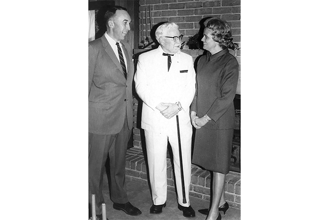 1960s - Colonel Sanders is guest at Burris home
